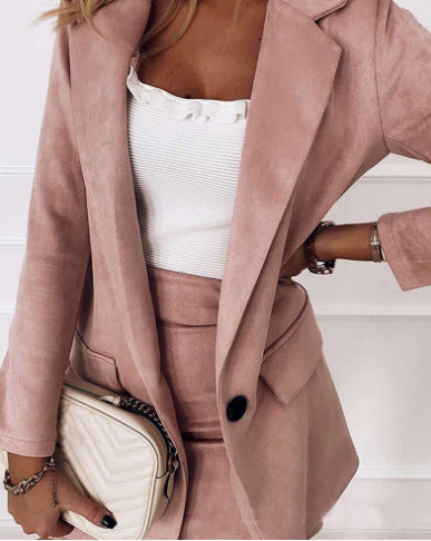 Co-ord Set with Blazer and Midi Skirt Tailored for women