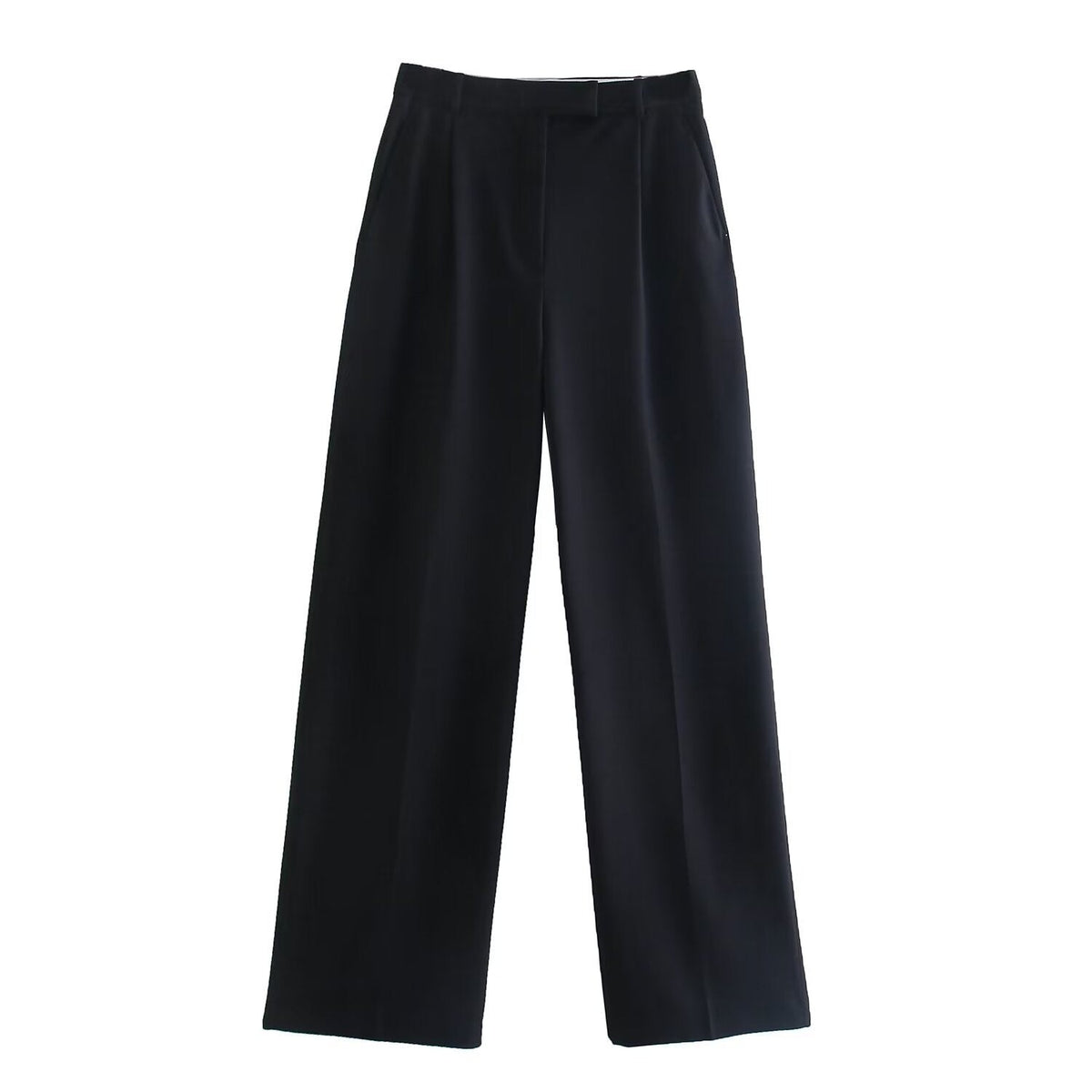 Wide Leg Trousers with Straight Hem for Women