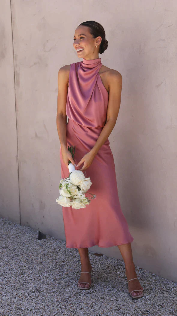 Backless Fitted Full-Length Maxi Dress with Open Back for Women