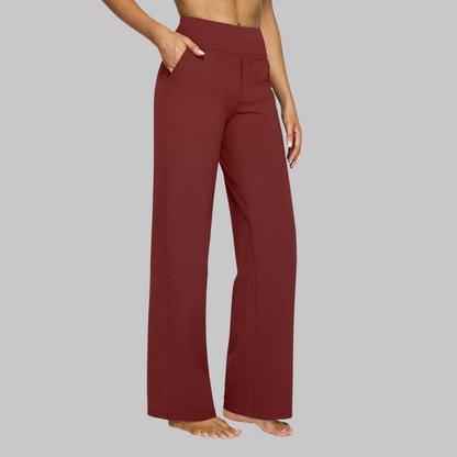 High Waisted Trousers with Pockets for Women