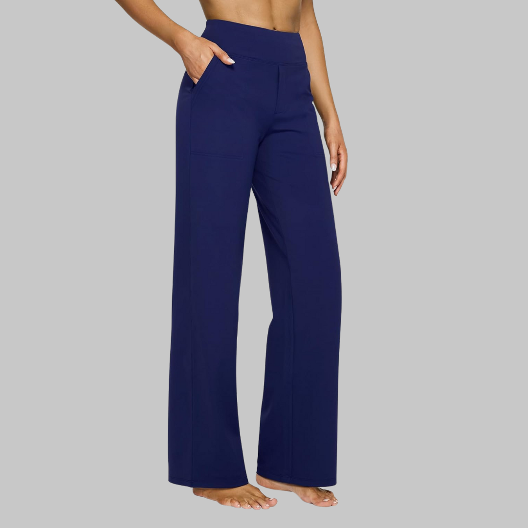 High Waisted Trousers with Pockets for Women