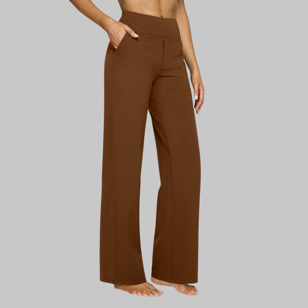 High Waisted Trousers with Pockets for Women