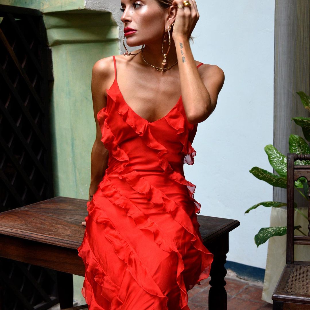 Ruffle Full-Length Summer Maxi Dress with Flowing for Women