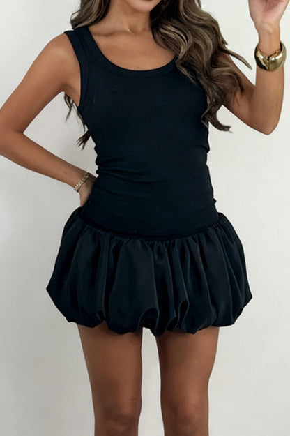 Mini Skirt with Bubble Hem for Women