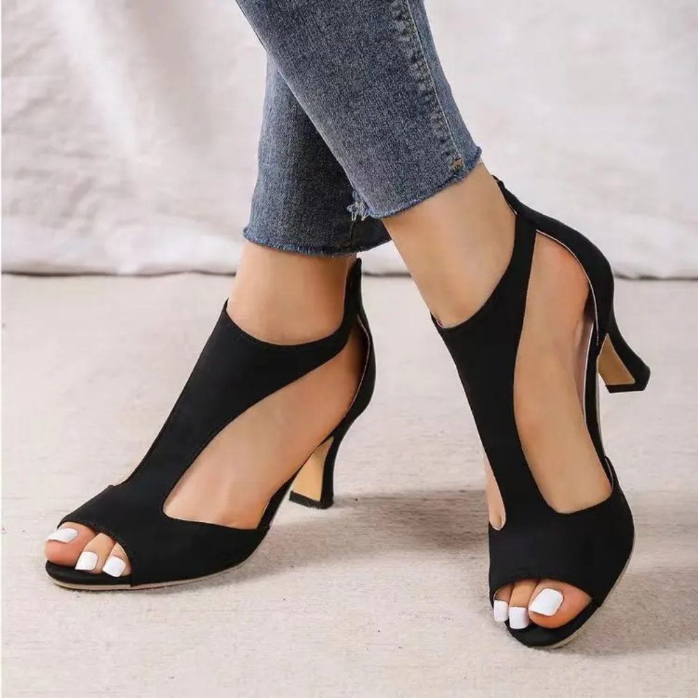 Open Side Heels with Refined Close Fit for Women