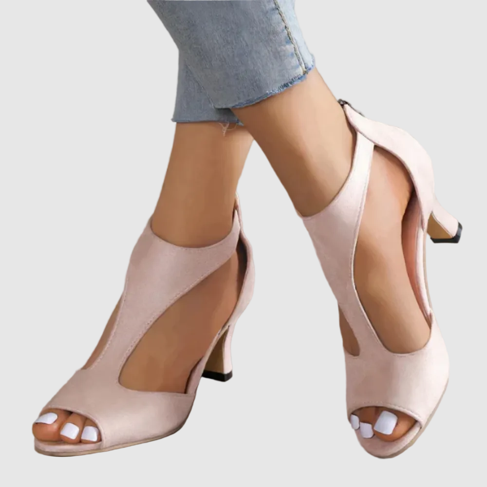 Open Side Heels with Refined Close Fit for Women