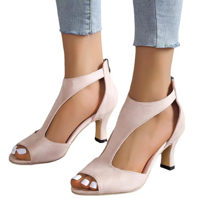Open Side Heels with Refined Close Fit for Women
