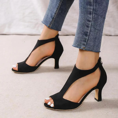 Open Side Heels with Refined Close Fit for Women