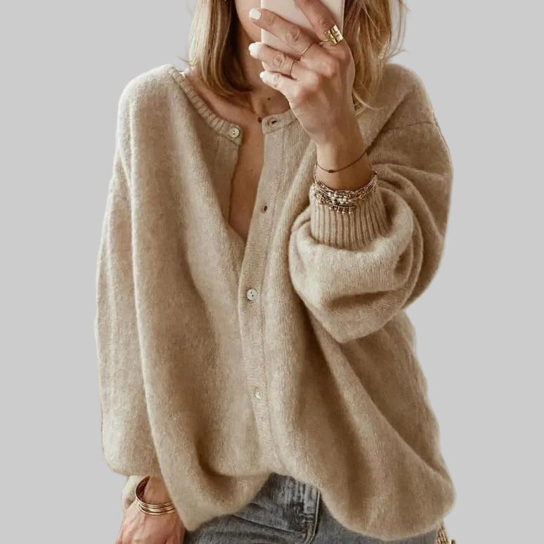 Knitted Button-Up Cardigan