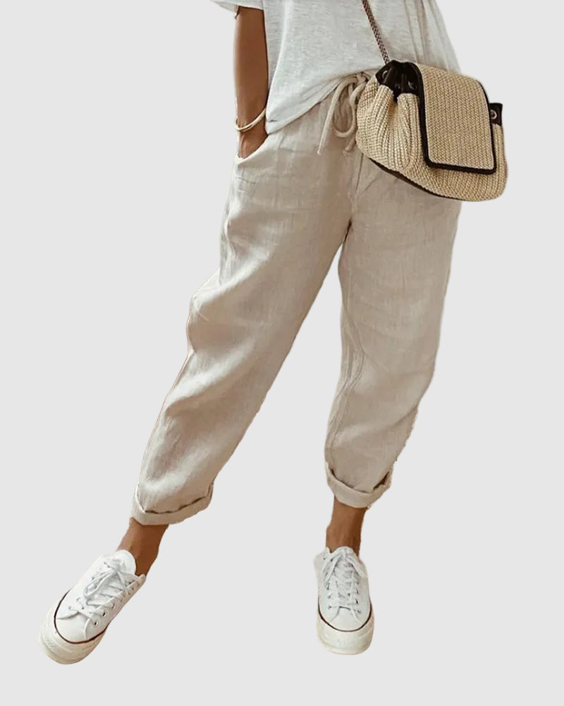 Striped Wide Leg Trousers for Women