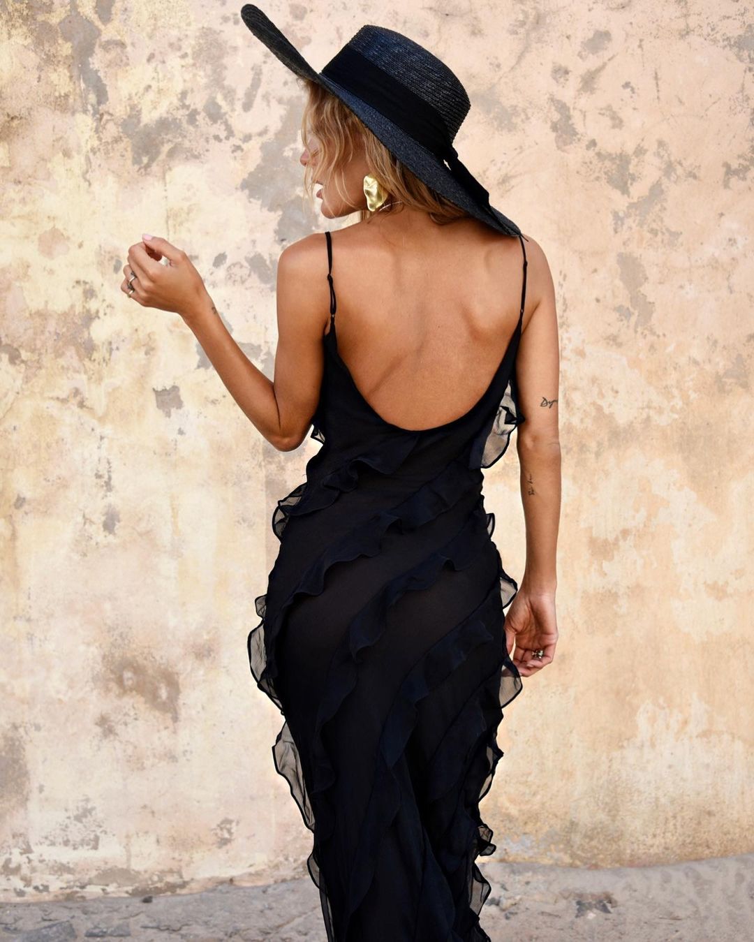 Ruffle Full-Length Summer Maxi Dress with Flowing for Women