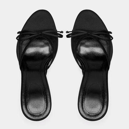 Open Toe Kitten Heel Mule Sandals for Women