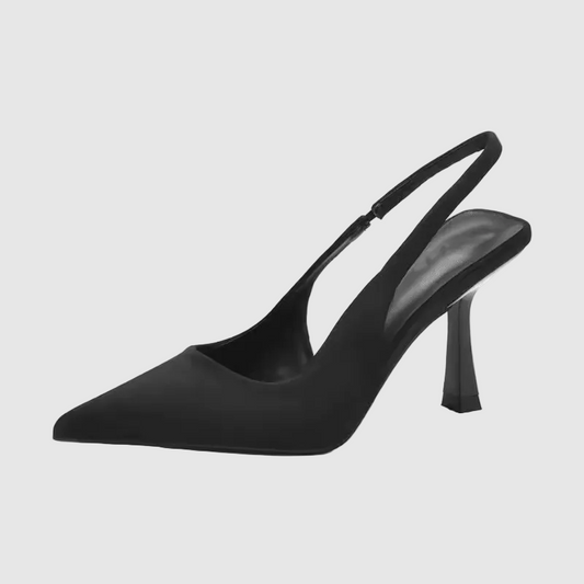 Kitten Heel Slingback Shoes Pointed Toe Slip-On Heels for Women