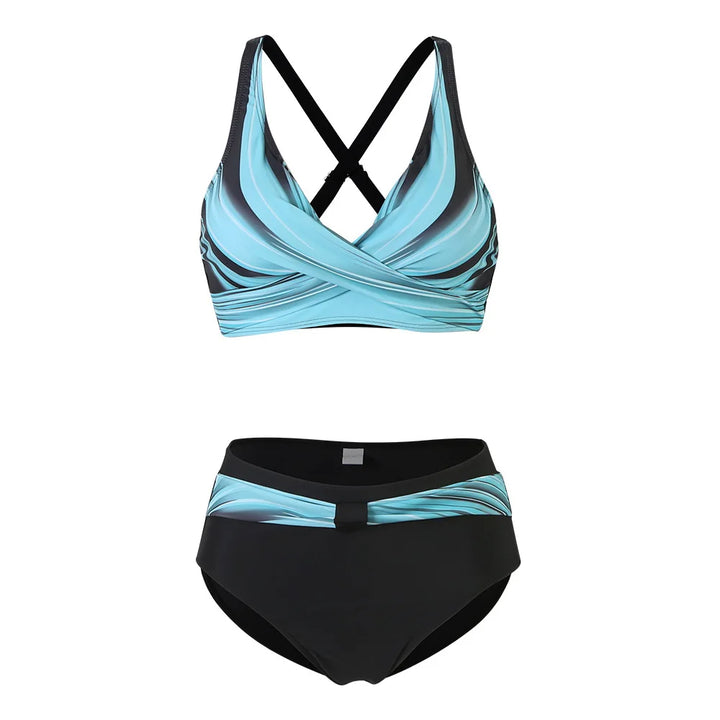 Printed High-Waist Bikini Set for Women