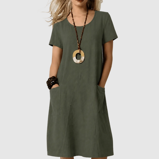 Boho Midi Dress Floral Print Long Sleeve Dress for Women