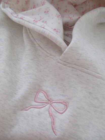 Bow Detail Oversized Hoodie