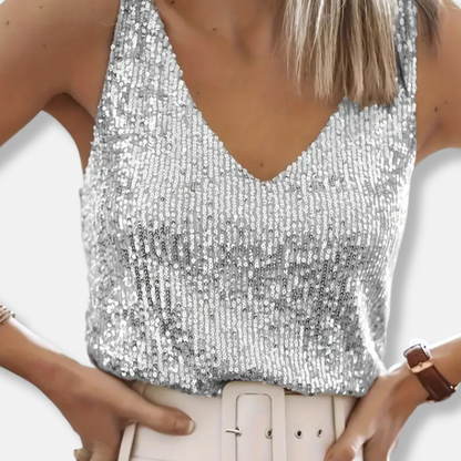 Sequin Sleeveless Top for Women