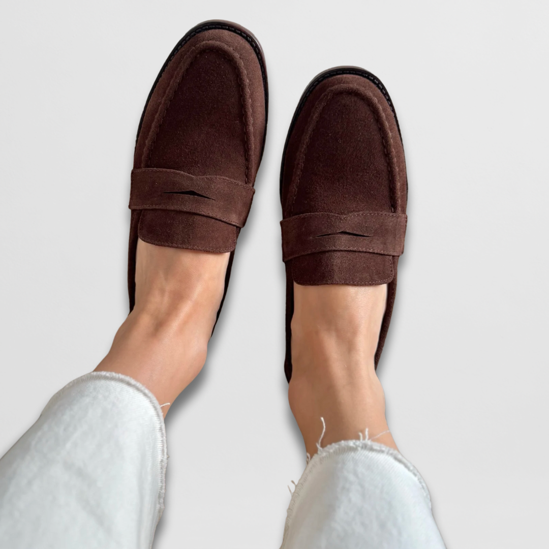 Suede Penny Loafers for Women