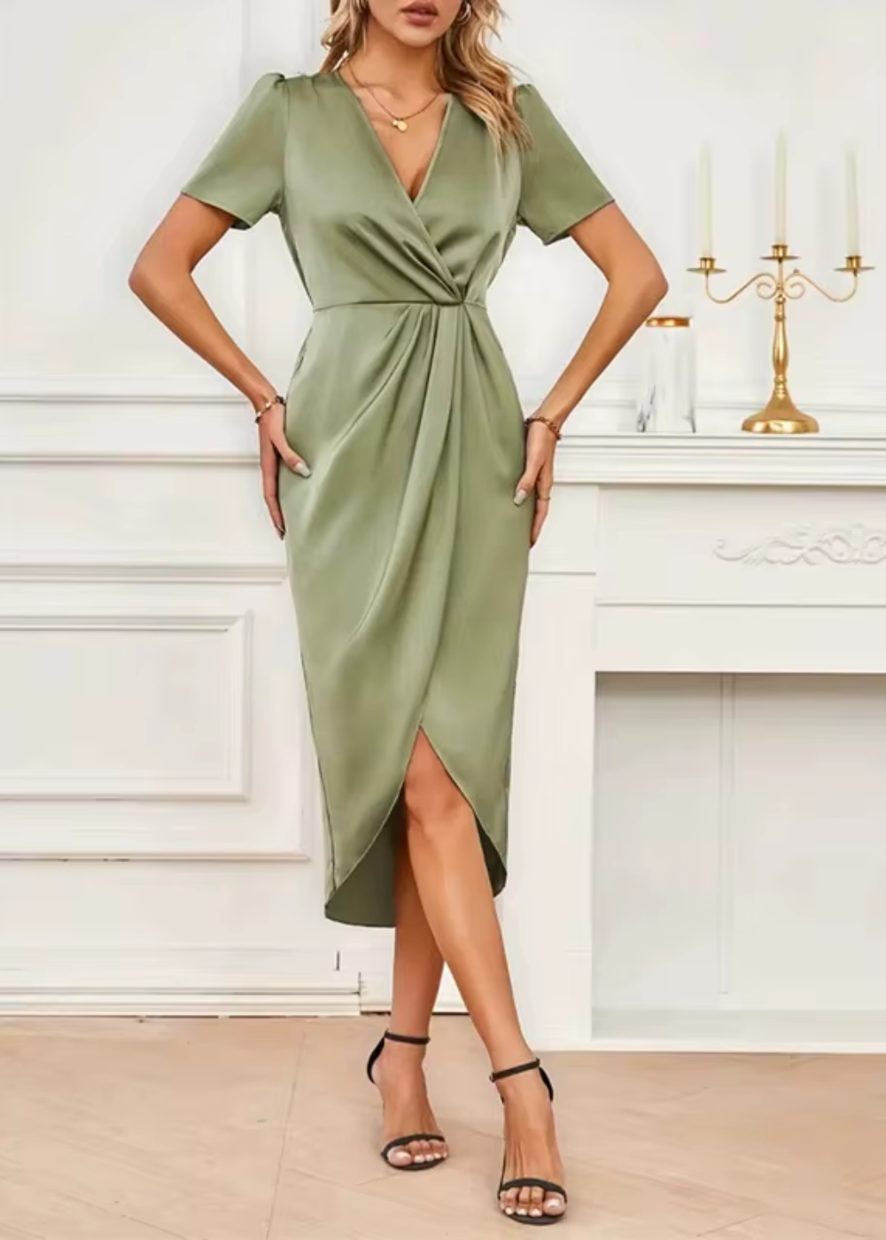 Elegant Sleeveless Midi Dress for Women