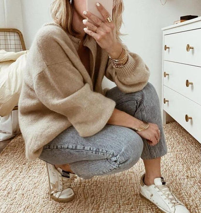 Knitted Button-Up Cardigan