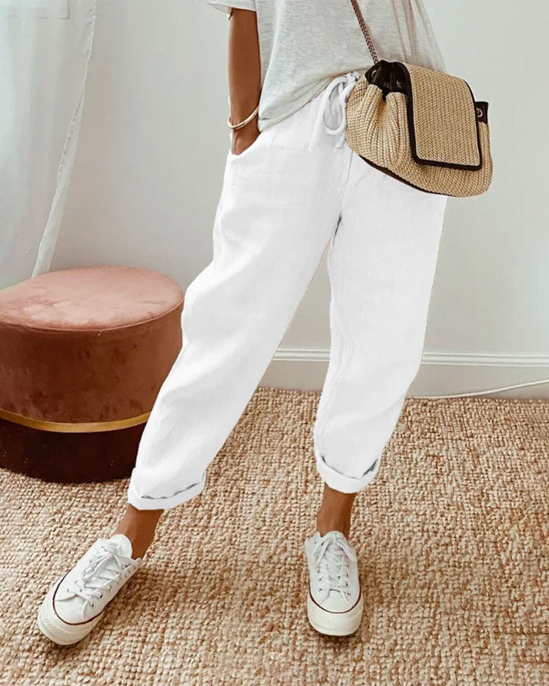 Striped Wide Leg Trousers for Women