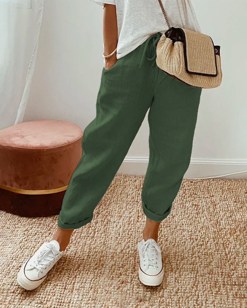Striped Wide Leg Trousers for Women