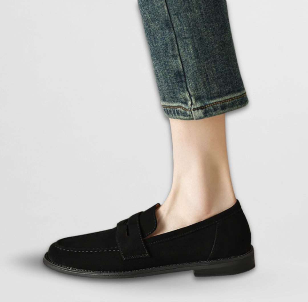 Suede Penny Loafers for Women