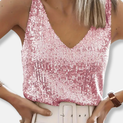 Sequin Sleeveless Top for Women
