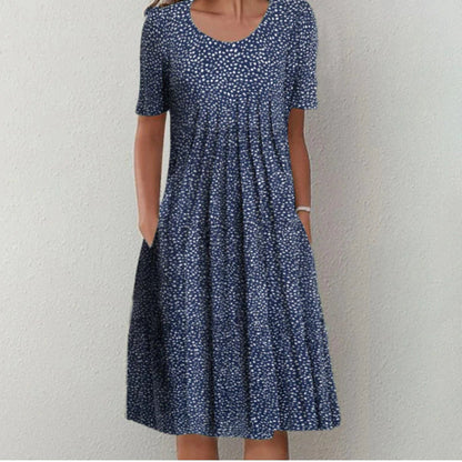 Floral A-Line Flared Maxi Dress with Sleeveless for Women