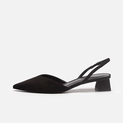 Kitten Heel Slingback Shoes with Pointed Toe for Women