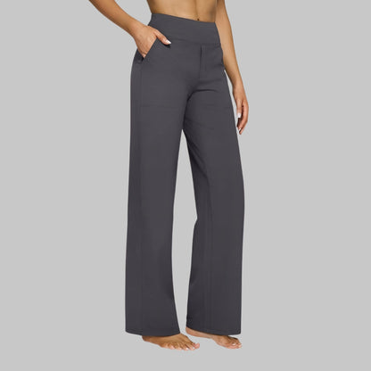 High Waisted Trousers with Pockets for Women