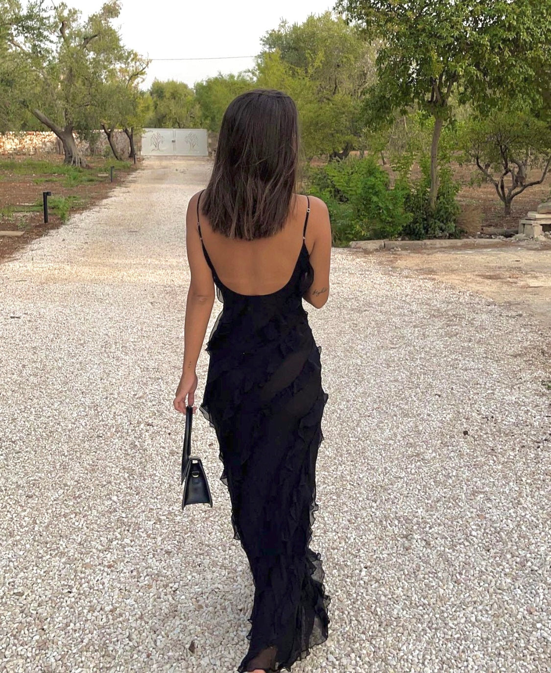 Ruffle Full-Length Summer Maxi Dress with Flowing for Women