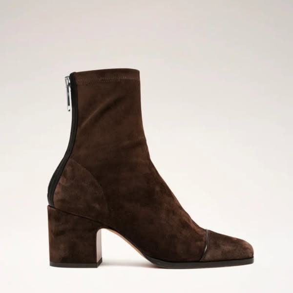 Ankle Boots with Faux Suede Finish