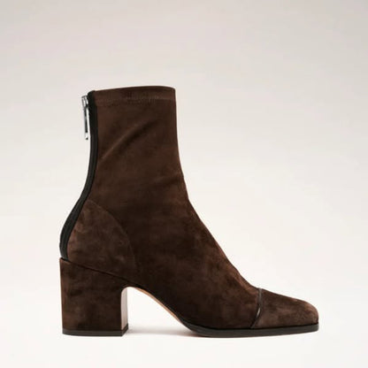 Ankle Boots with Faux Suede Finish