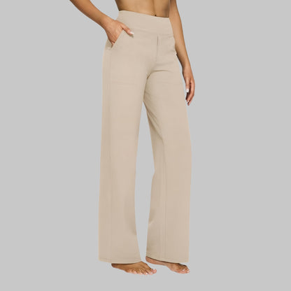 High Waisted Trousers with Pockets for Women