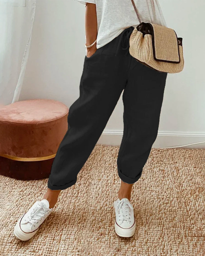 Striped Wide Leg Trousers for Women