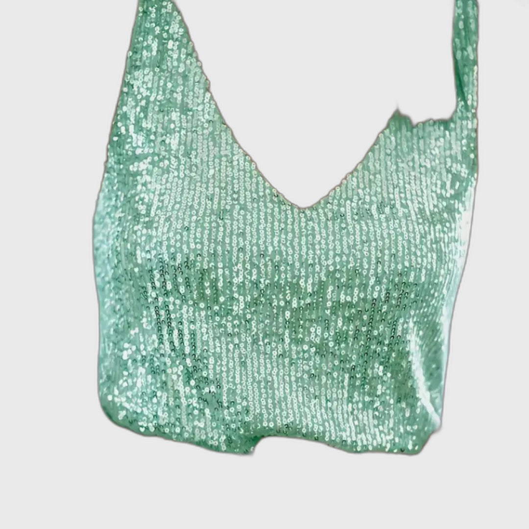 Sequin Sleeveless Top for Women
