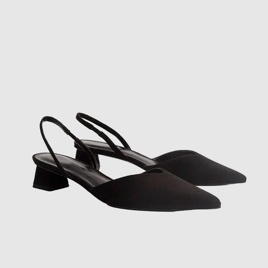 Kitten Heel Slingback Shoes with Pointed Toe for Women