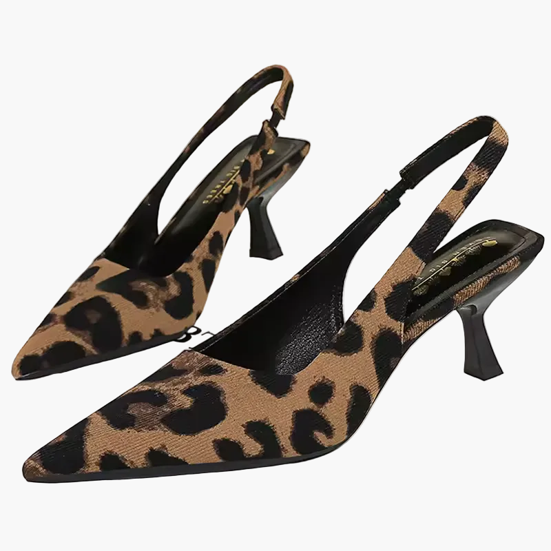 Pointed Toe Kitten Heel Slingback Shoes in Multiple Colours for Women