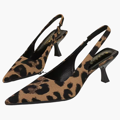 Pointed Toe Kitten Heel Slingback Shoes in Multiple Colours for Women