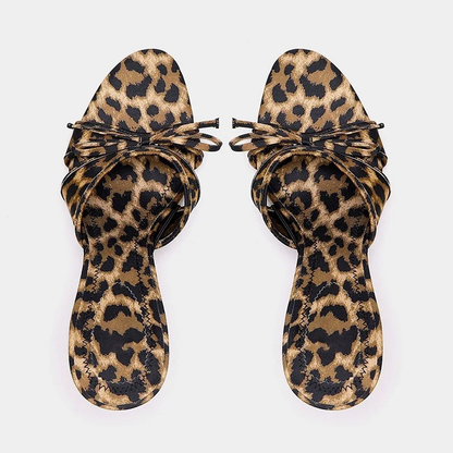 Open Toe Kitten Heel Mule Sandals for Women