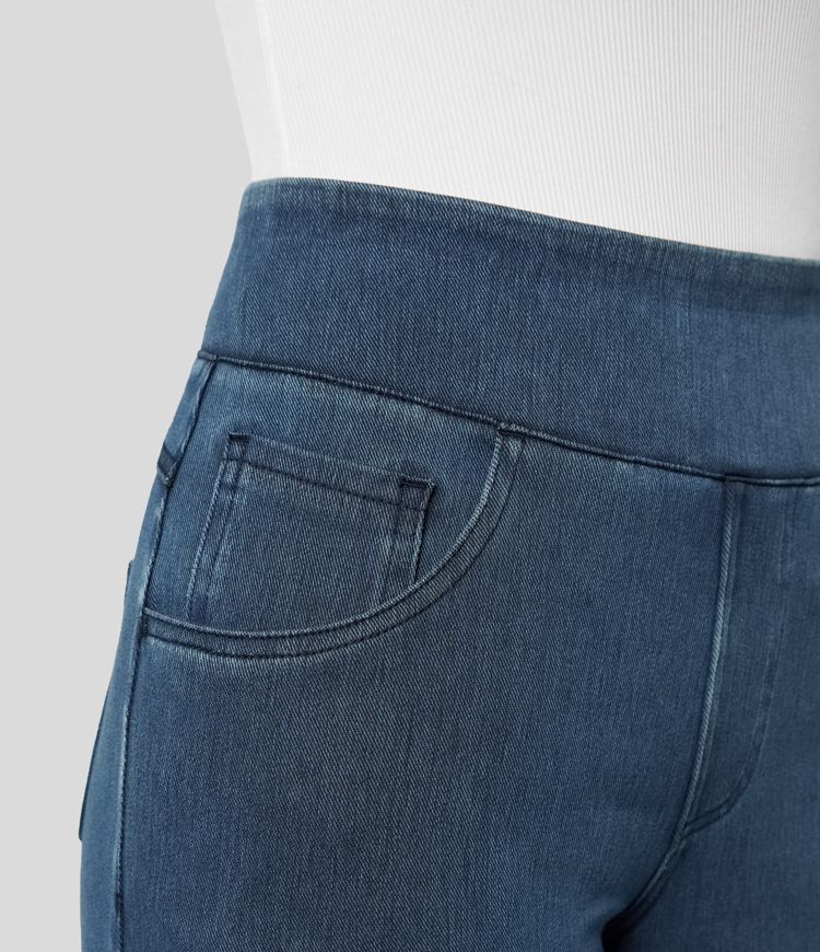 Wide Leg Trousers High Waisted Elasticated Waistband for Women