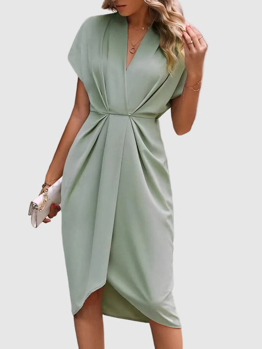 Wrap Dress with Flowy Skirt and Regular Fit for women