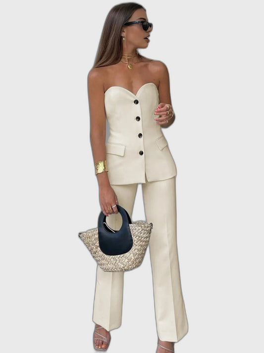 Corset High-Waist Full-Length Two Piece Set for Women