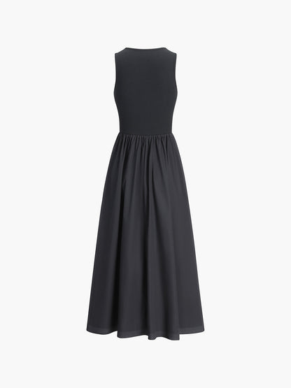 Crew Neck Maxi Dress Long Sleeve Casual Maxi Dress for Women