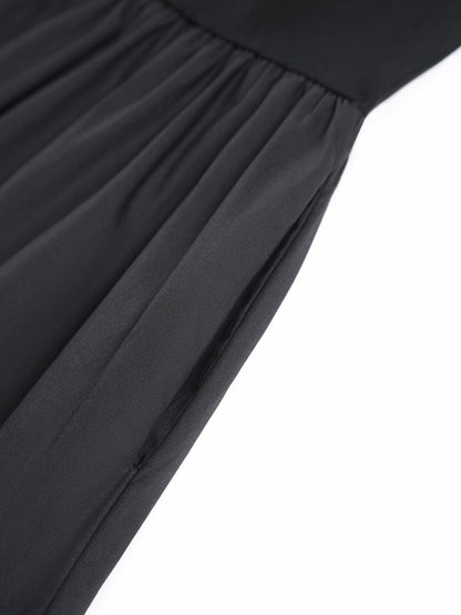 Crew Neck Maxi Dress Long Sleeve Casual Maxi Dress for Women