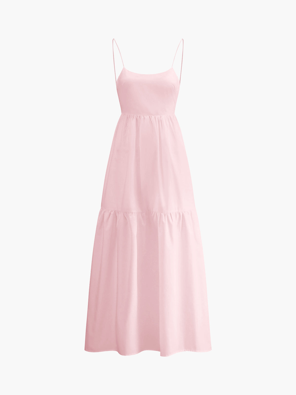 Backless Maxi Dress Long Solid Colour Sleeveless Dress for Women