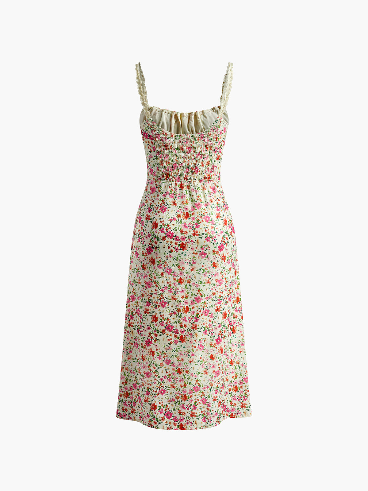 Floral Trim Cami Midi Dress