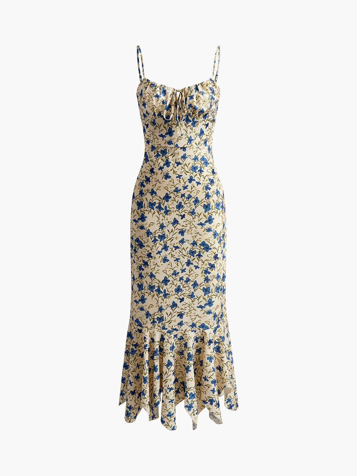 Floral Print Knotted Maxi Dress