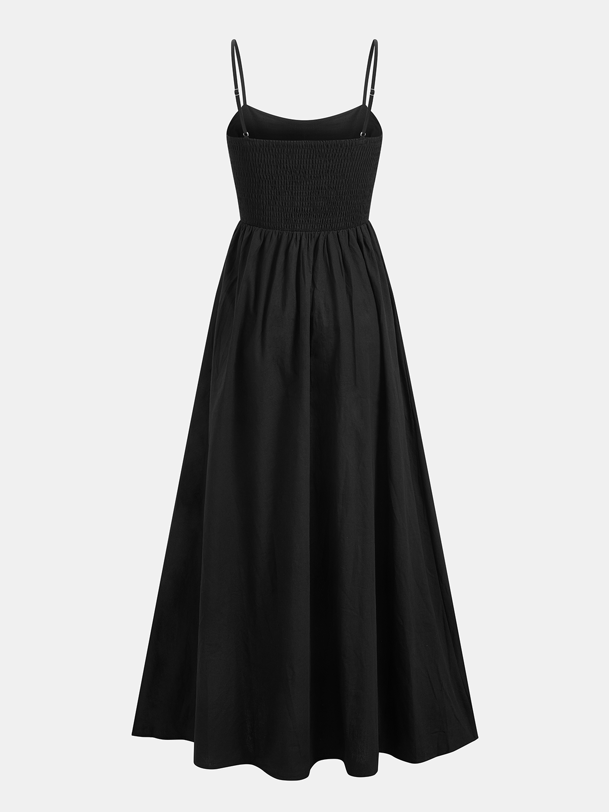 Cotton Sleeveless Cutout Maxi Dress with Pockets for women